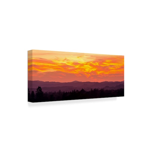 Lance Kuehne 'Blazing Sunset' Canvas Art,10x24